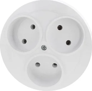 Timex OPAL Gniazdo potrójne b/u /montaż w PK60/ białe PT-35 Op - Gniazdka elektryczne - miniaturka - grafika 1