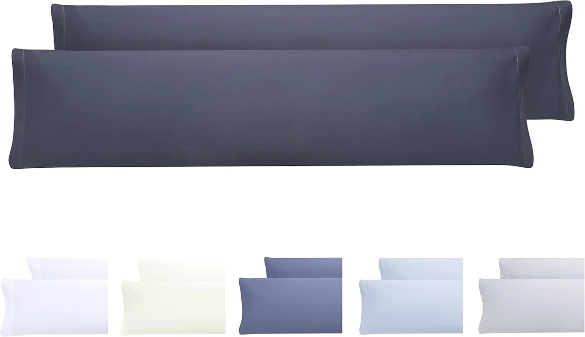 Zestaw 2 poszewek na poduszki 150x40 cm ciemnoszary - mikrofibra antypiling