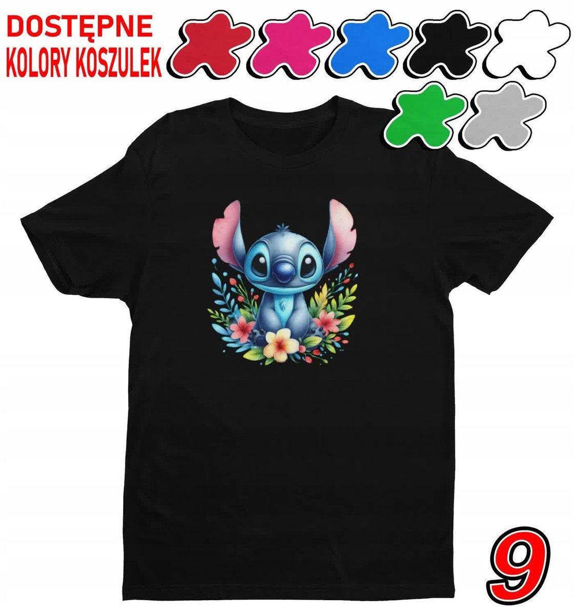 Koszulka Dziecięca Z Nadrukiem Dla Fana Stich Angel Słodziak -M 134-140