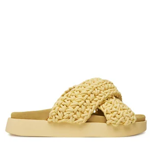 Klapki Inuikii Woven 70104-105 Żółty - Klapki i japonki damskie - miniaturka - grafika 1