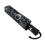 Parasole - Otwierana automatycznie parasolka damska Tiros w srebrne krople, czarna - miniaturka - grafika 1