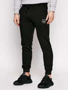 Jack&Jones Spodnie dresowe Gordon 12165322 Czarny Regular Fit - Spodnie sportowe męskie - miniaturka - grafika 1