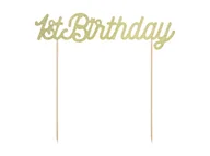 Gadżety na imprezę - PartyDeco Topper na tort 1st Birthday złoty KPT34-019B - miniaturka - grafika 1