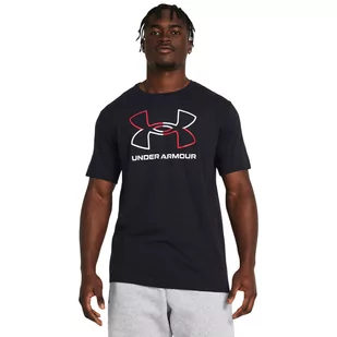 Męski t-shirt z nadrukiem Under Armour UA Foundation Short Sleeve - czarny - UNDER ARMOUR - Koszulki sportowe męskie - miniaturka - grafika 1