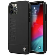 Etui i futerały do telefonów - BMW Etui BMHCP12LSLLBK iPhone 12 6,7" Pro Max czarny/black hardcase Signature Logo Imprint - miniaturka - grafika 1