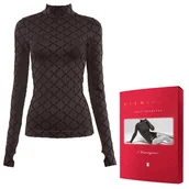 Swetry damskie - Gatta Golf damski Seamless Monogram - projekt MACIEJ ZIEŃ, z kolekcji POEM, geometryczny wzór, miękki, dopasowuje się do sylwetki, elastyczny, o wyd.. - miniaturka - grafika 1