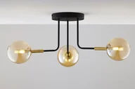 Lampy sufitowe - Czarno-złota lampa sufitowa JUP 2037 BU 3 CZ/MS BU - miniaturka - grafika 1
