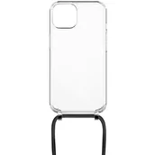 Etui i futerały do telefonów - Fixed Etui Pure Neck do iPhone 14, przezroczyste ze smyczą czarną - miniaturka - grafika 1