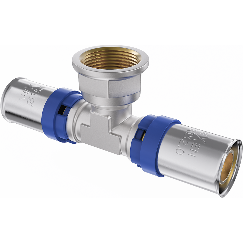 Mexen PEX-P trójnik zaciskowy, zaprasowywany PEX 25 x 1 GW x 25 - W97132-2510F25-00
