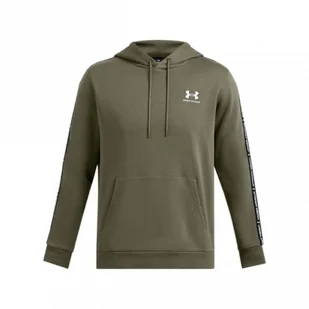 Męska bluza dresowa nierozpinana bez kaptura Under Armour UA Icon Fleece Hd Taping - khaki - UNDER ARMOUR - Bluzy sportowe męskie - miniaturka - grafika 1