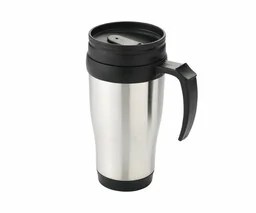 Kubek termiczny 420 ml AUTOPLAK-L (czarny/stalowy) - Kubki termiczne - miniaturka - grafika 1
