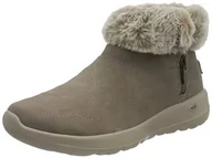 Botki damskie - Skechers Damskie botki Joy na podróż, ciemnoszarobrązowe (taupe), zamszowe, 37 EU, ciemnoszarobrązowy zamsz, 37 EU - miniaturka - grafika 1