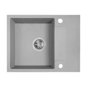 Zlewozmywaki - Kuchinox Rab zlewozmywak granitowy 56x44 cm szary SBF513Y - miniaturka - grafika 1