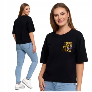 Luźny T-SHIRT DAMSKI Koszulka Bawełniana Bluzka z Krótkim Rękawem MORAJ L - Bluzki damskie Luźny T-SHIRT DAMSKI Koszulka Bawełniana Bluzka z Krótkim Rękawem MORAJ L - Bluzki damskie - miniaturka - grafika 1