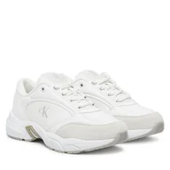 Sneakersy damskie - Sneakersy Calvin Klein Jeans Retro Tennis Mg Mix YW0YW01743 Biały - miniaturka - grafika 1