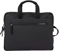 Torby męskie - Calvin Klein Męska gumowana smukła torba na laptopa na komputer Ck, czarna, jeden rozmiar, Ck czarny, Rozmiar Uniwersalny - miniaturka - grafika 1