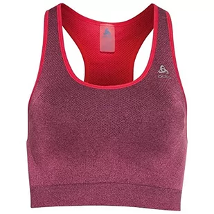 ODLO Damski bezszwowy średni ceramiczny biustonosz sportowy, Paradise Pink Melange, XS - Biustonosze - miniaturka - grafika 1