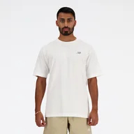 Koszulki męskie - Koszulka męska New Balance MT41509WT  biała - miniaturka - grafika 1