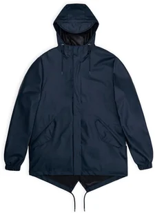 Rains płaszcz przeciwdeszczowy unisex FISHTAIL JACKET W3 18010 47 NAVY S - Kurtki i kamizelki sportowe damskie - miniaturka - grafika 1