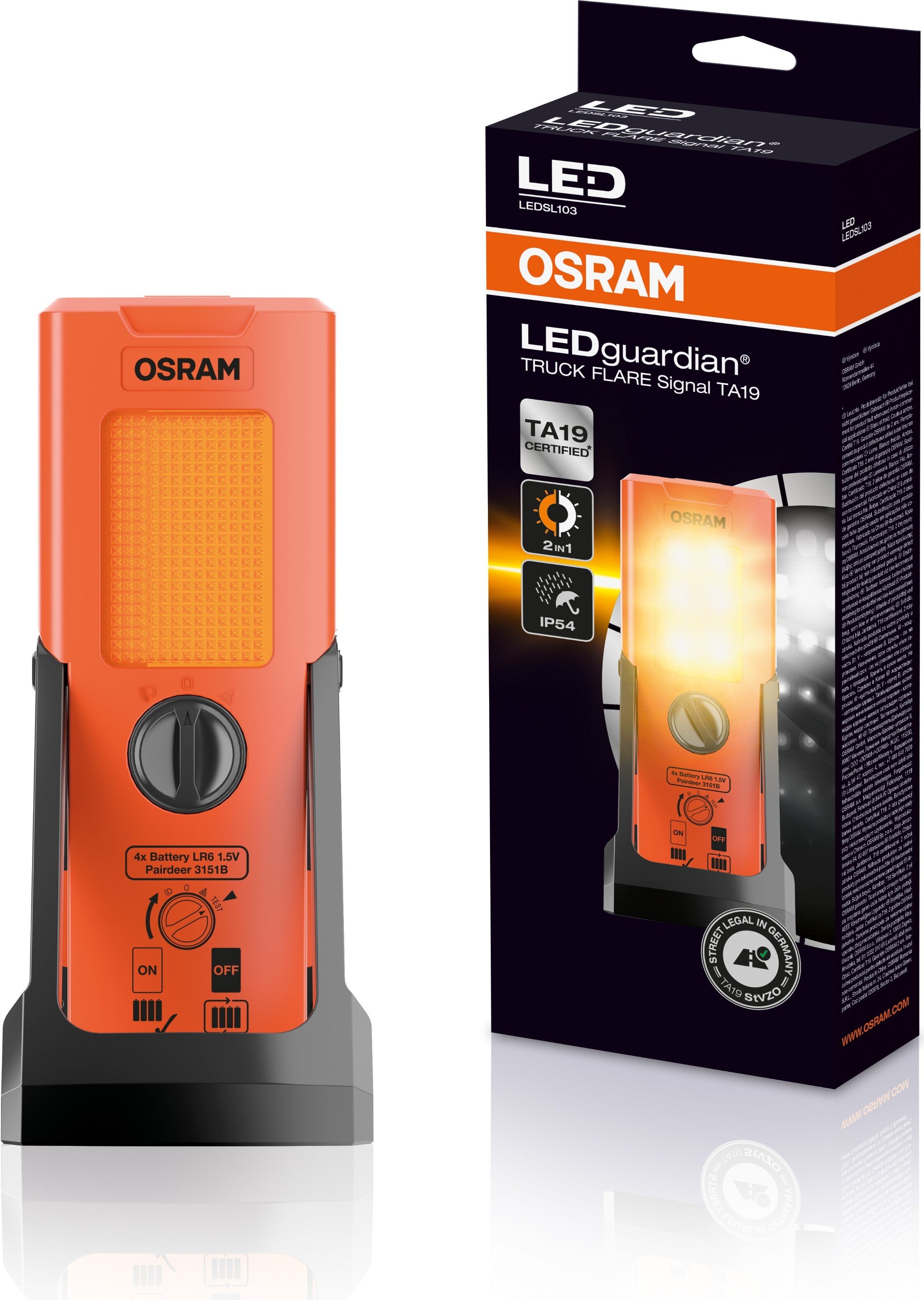 OSRAM LEDGuardian® Truck Flare Signal TA19 Ostrzeżenie, światło awaryjne / latarka 1szt