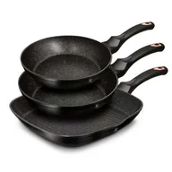 Patelnie - Berlinger Haus Zestaw patelni Black Rose Collection BH/6156 3 elementy) BH/6156 - miniaturka - grafika 1