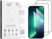 Szkła hartowane na telefon - 2 szt. | moVear 2.5D MAX - Szkło hartowane do Apple iPhone 13 Pro / 13 (6.1") na Cały Ekran | Do Etui, fullGlue, 9H - miniaturka - grafika 1