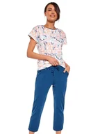 Piżamy damskie - Piżama damska krótki rękaw kr grace 055/276 cornette-s - miniaturka - grafika 1