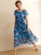 Sukienki - Sukienka ze srebrną wypustką - miniaturka - grafika 1