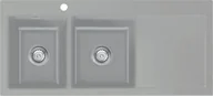 Zlewozmywaki - Zlew SystemCeram MERA DOUBLE | komora LEWA | TITAN 78 (50790178) - miniaturka - grafika 1