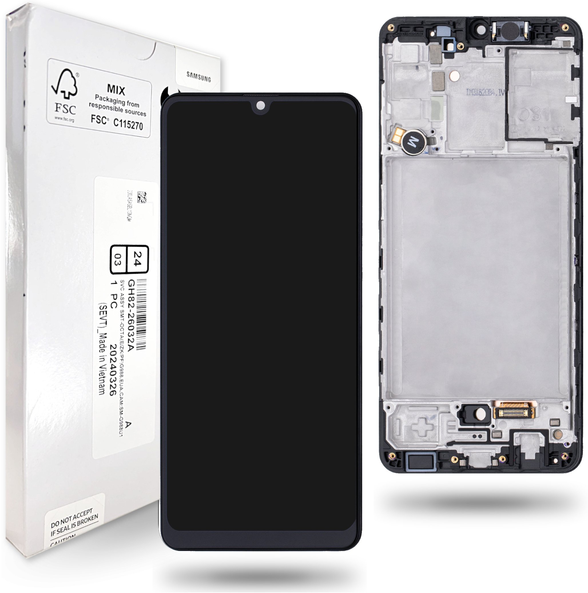 Oryginał Wyświetlacz Samsung Galaxy A31 Service Pack LCD Ekran Ramka