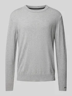 Sweter z dzianiny z okrągłym dekoltem model ‘Andre’ - Swetry męskie - miniaturka - grafika 1