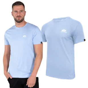 Alpha Industries Small Logo Basic 188505 513 - Błękitna - Odzież taktyczna i umundurowanie - miniaturka - grafika 1