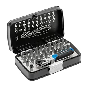 GTV Hogert Zestaw końcówek wkrętakowych z grzechotką 1/4" 33 sztuki, HT1R460 HT1R460 - Klucze i nasadki - miniaturka - grafika 2