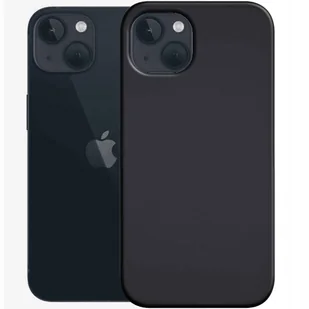 Etui Do Iphone 13 Gumowe Obudowa Czarne Matowe Silikon Pokrowiec Slim Cover - Etui i futerały do telefonów - miniaturka - grafika 1