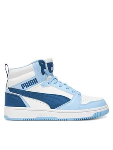 Puma Sneakersy Rebound V6 Mid Jr 393831 32 Biały - Buty dla chłopców - miniaturka - grafika 1