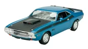 Samochody i pojazdy dla dzieci - WELLY 1970 DODGE CHALLENGER T/A NIEBIESKI 1:24 SAMOCHÓD NOWY METALOWY MODEL - miniaturka - grafika 1