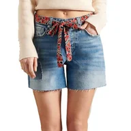 Spodenki damskie - Spodenki damskie Superdry Mid Rise Slim jeansowe-W30 - miniaturka - grafika 1