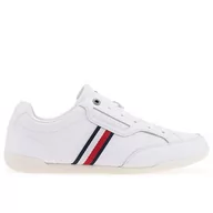 Buty sportowe męskie - Buty Tommy Hilfiger Classic LO Cupsole Leather FM0FM04277-YBR - białe - miniaturka - grafika 1