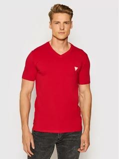 Koszulki męskie - GUESS T-Shirt M1RI32 J1311 Czerwony Super Slim Fit - grafika 1