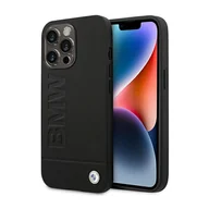 Etui i futerały do telefonów - BMW Leather Hot Stamp – Etui iPhone 14 Pro Max (Czarny) - miniaturka - grafika 1