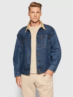 Kurtki męskie - Levi's Kurtka jeansowa Sunset Trucker A0640-0002 Granatowy Boxy Fit - grafika 1