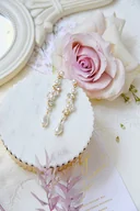 Kolczyki - Kolczyki pozłacane z pereł Swarovskiego - miniaturka - grafika 1