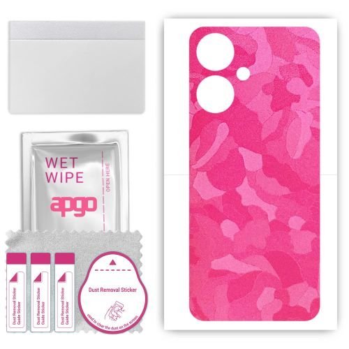folia naklejka skórka strukturalna na TYŁ do Xiaomi Poco F6 - Moro Camo Różowy - apgo SKINS