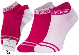 CALVIN KLEIN SKARPETKI STOPKI 2 PARY WHITE/PINK 701218775 003 - Rozmiar: 37-41 - Skarpetki damskie - miniaturka - grafika 1