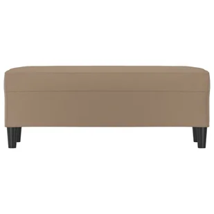 Lumarko Ławka, cappuccino, 100x35x41 cm, tapicerowana sztuczną skórą - Ławki do przedpokoju - miniaturka - grafika 4