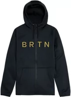 Bluzy męskie - bluza męska BURTON CROWN WEATHERPROOF FZ True Black - miniaturka - grafika 1