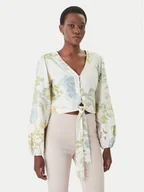 Bluzki damskie - Guess Bluzka W6GHA4 W2565 Kremowy Regular Fit - miniaturka - grafika 1