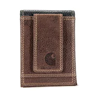 Portfele - Carhartt Męski wytrzymały portfel dwustronny z przodu kieszeń, brązowy/czarny, Jeden rozmiar - miniaturka - grafika 1