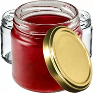 Pojemniki kuchenne - Słoiki na przetwory Lerma 200ml 10 szt. 66mm + wieczka złote - miniaturka - grafika 1