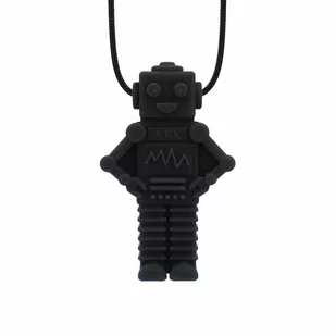 ARK RoboChew Gryzak Logopedyczny Wisiorek w kształcie Robota Czarny - Miękki - Gryzaki dla dzieci - miniaturka - grafika 1